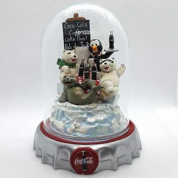 Coca-Cola Polar Bears Coca-Cola Cafe Domed Globe Limited Edition Frankli… - Picture 5 of 14